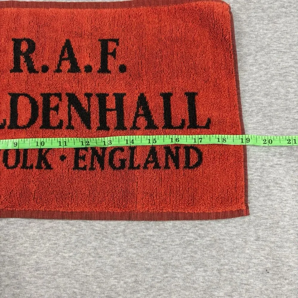 Vintage RAF Mildenhall Souvenir Bar Towel Suffolk England Military Memorabillia